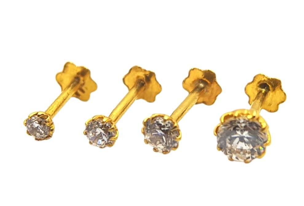 Diamond Nose Pin 21 Karat (DNP04)