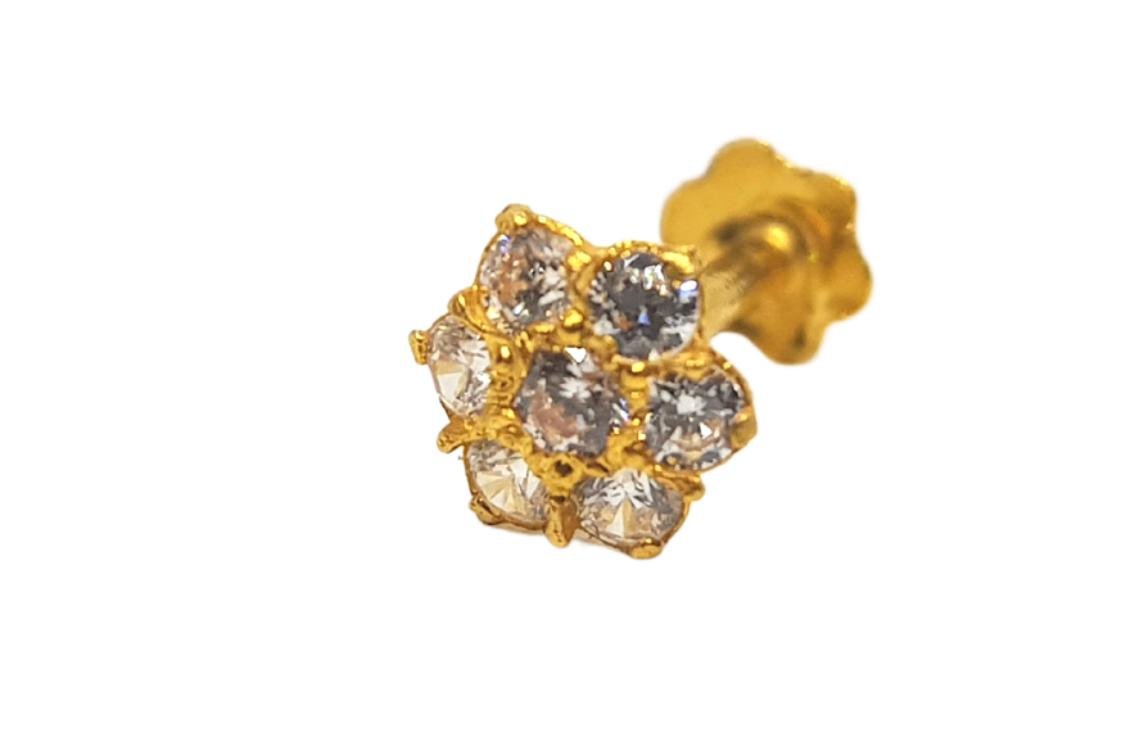 Diamond Nose Pin 21 Karat (DNP05) - Image 2