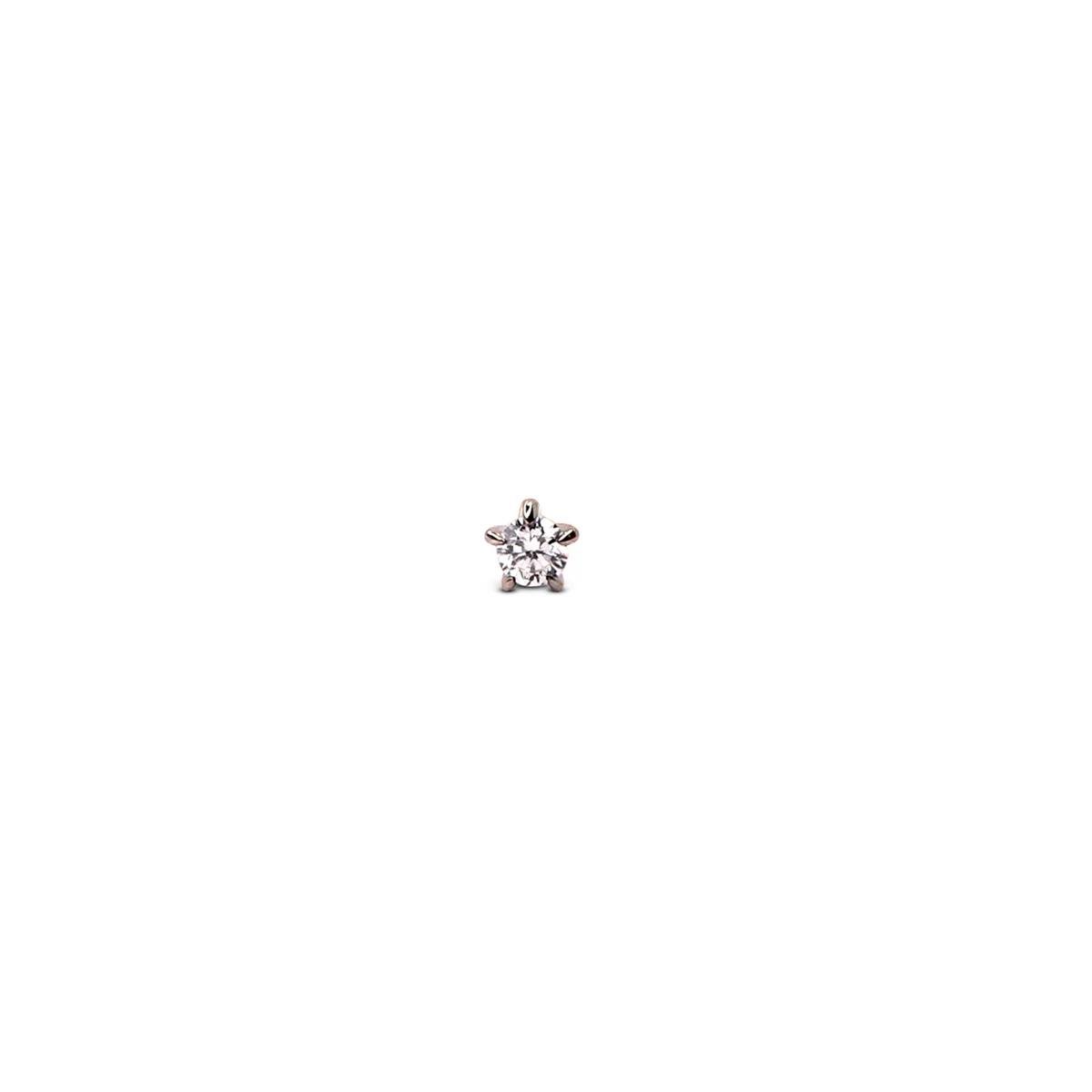 Medium Size Diamond Nose Pin 21 Karat (DNP01) - Image 3