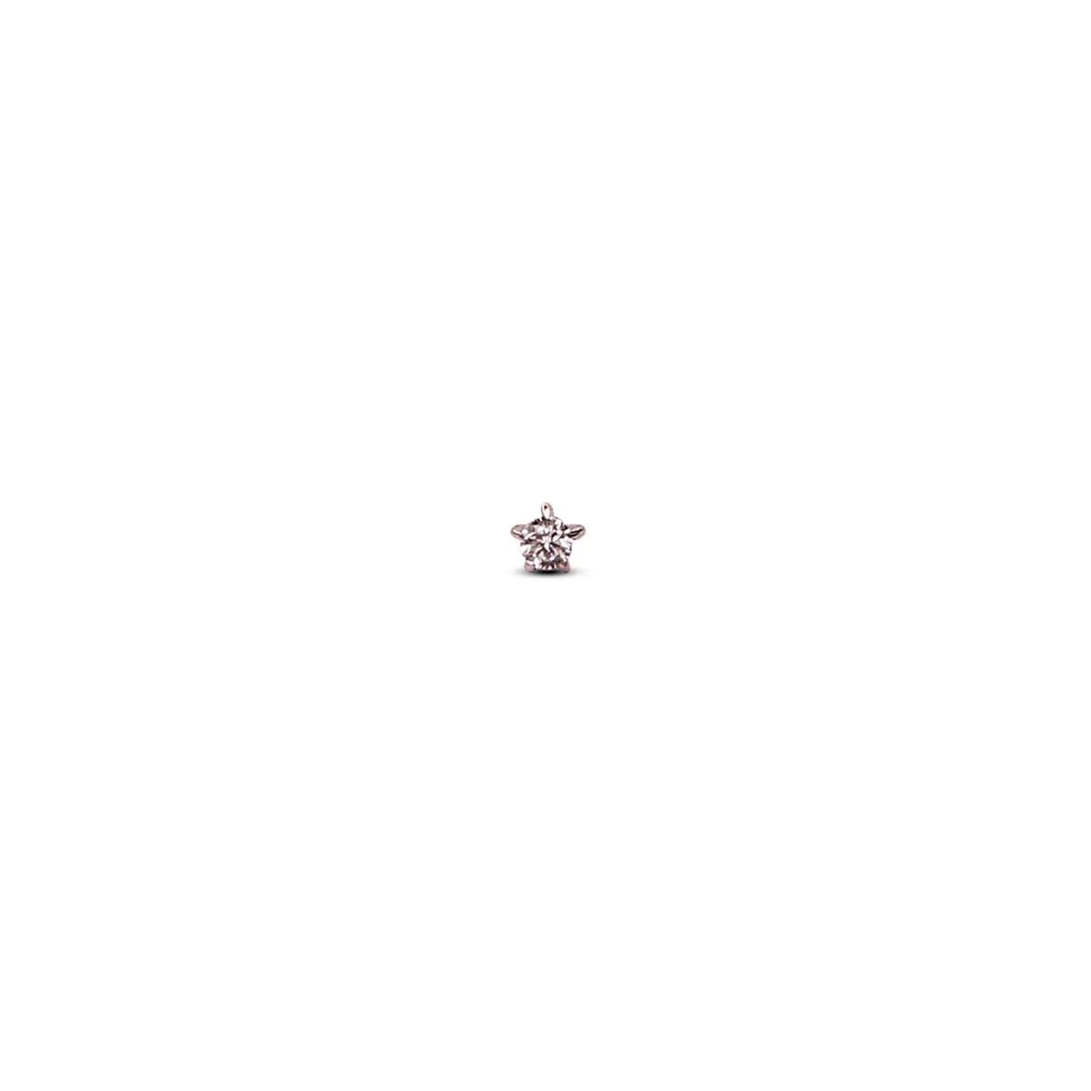 Medium Size Diamond Nose Pin 21 Karat (DNP03) - Image 2